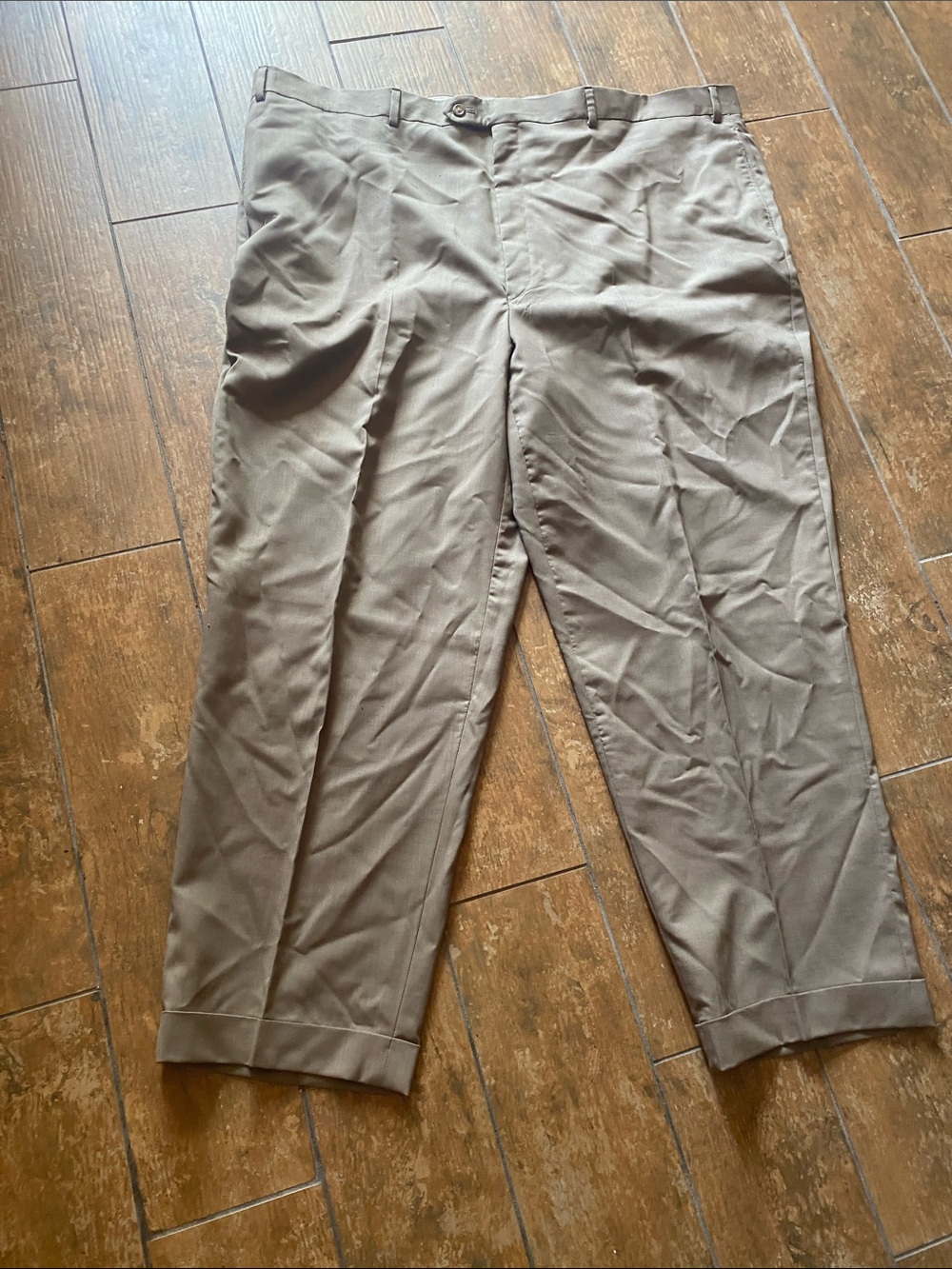 Jos. A. Bank Men's Taupe Suit. Jacket is 52L and pants are 48L. Good condition. - Picture 5 of 7